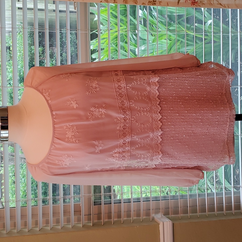 NWT Krazy Kat Blush Pink Blouse